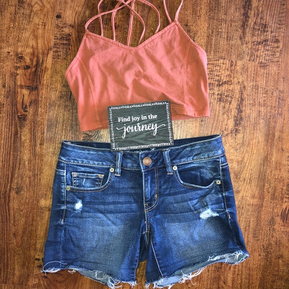 American Eagle Outfitters Pants - American Eagle Super Stretch Distressed Jean Short